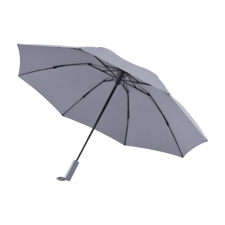 Зонт NINETYGO, обратного складывания, со светодиодной подсветкой, серый